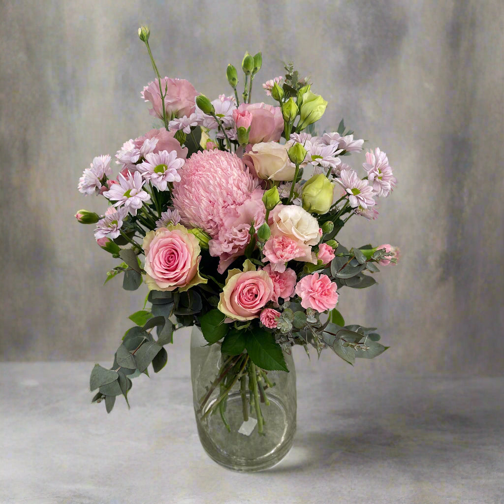 Soft pink flower bouquet for same-day delivery in Bayside Melbourne