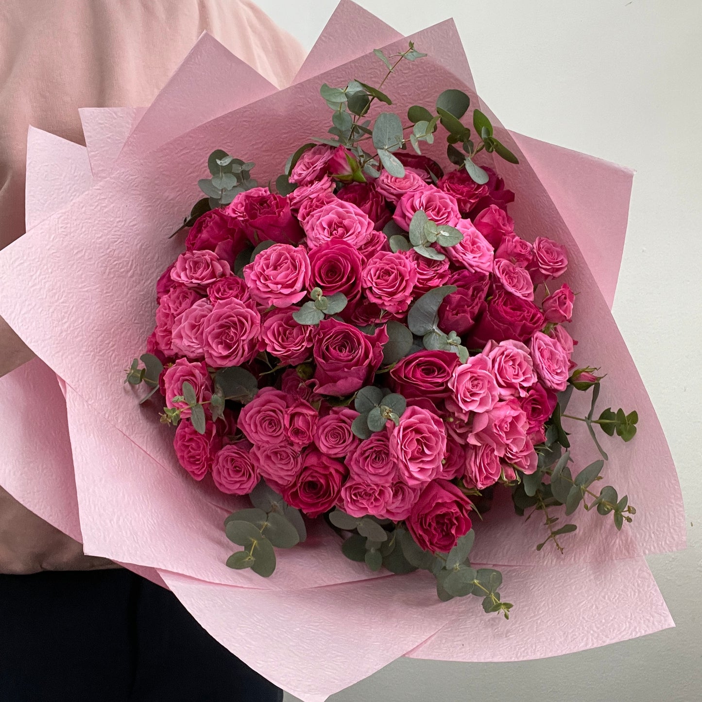 Spring Bouquet No. 01 – pink roses and spray roses arranged by florist in Sandringham