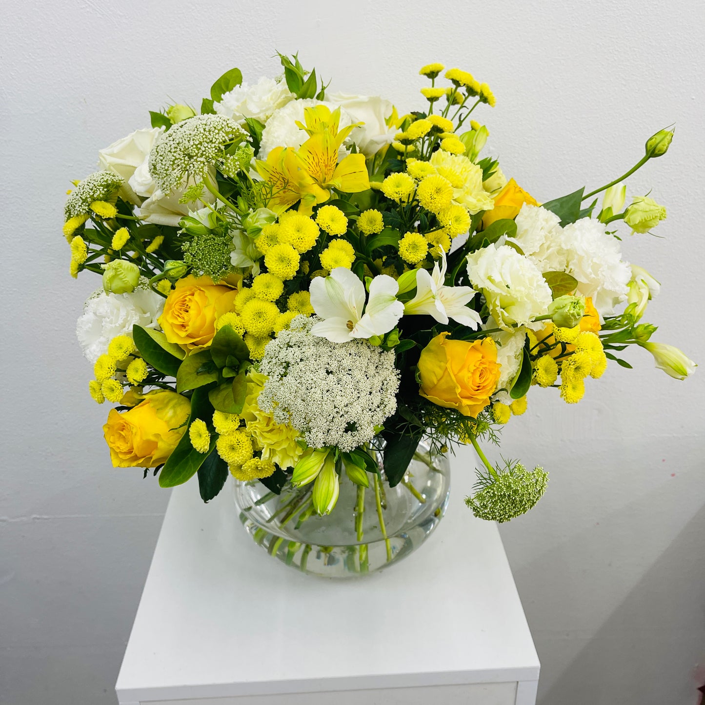 Bright Summer yellow and white bouquet by Sandringham florist Melbourne