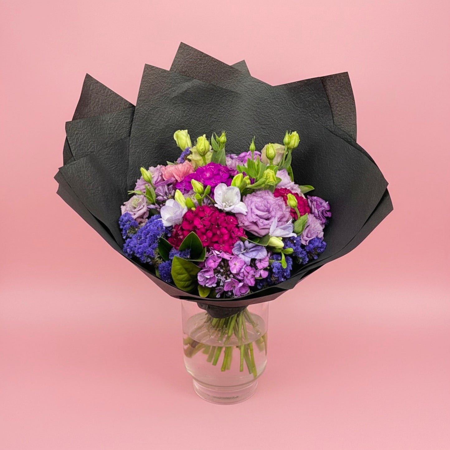 Bright pink summer bouquet hand-crafted in Sandringham