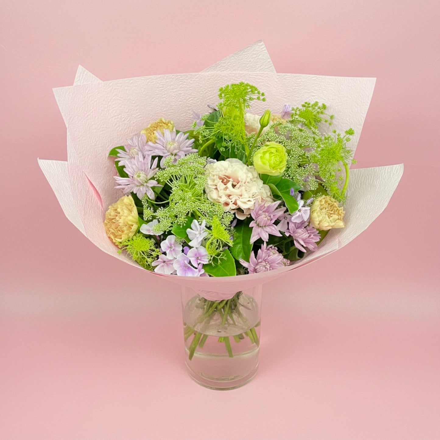 Soft pink and green summer flowers Melbourne flower delivery