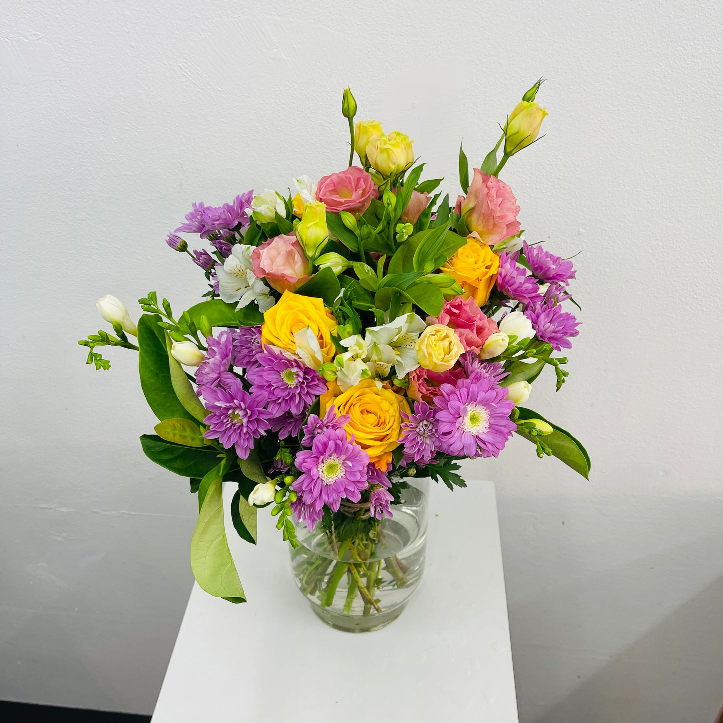 Bright seasonal flowers with roses and lisianthus Melbourne