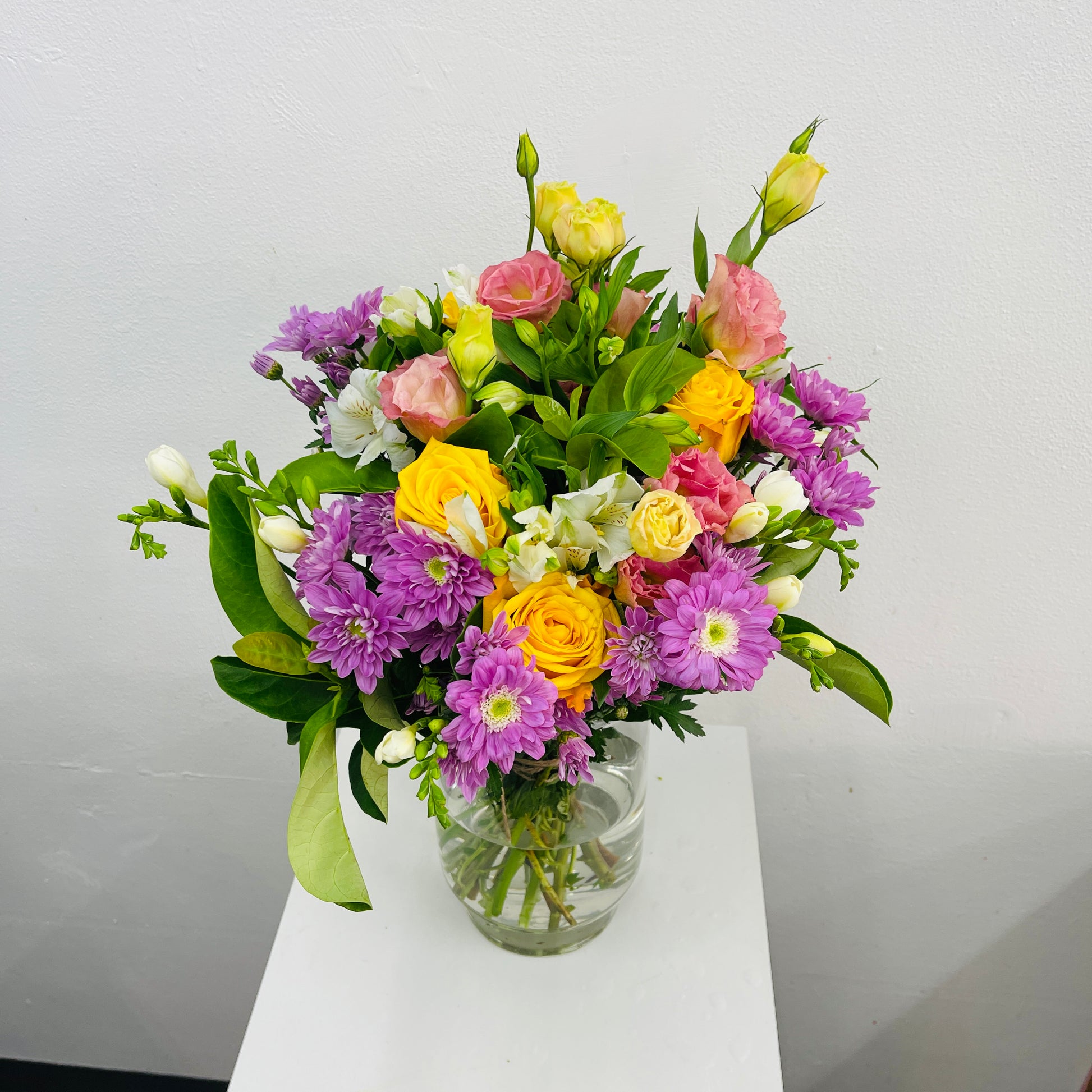 Bright seasonal flowers with roses and lisianthus Melbourne