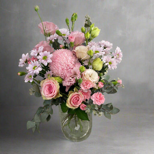 Mother's Day Bouquet No. 02 with pink tones and green foliage made fresh in Sandringham