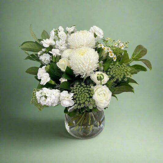 Spring Bouquet No. 02 featuring elegant white blooms – same-day delivery in Bayside Melbourne.