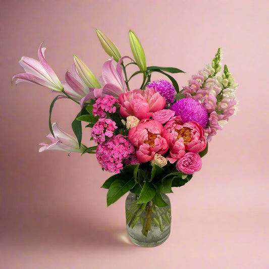 Spring Bouquet No. 07 featuring fresh pink flowers, available for same-day delivery in Bayside Melbourne.