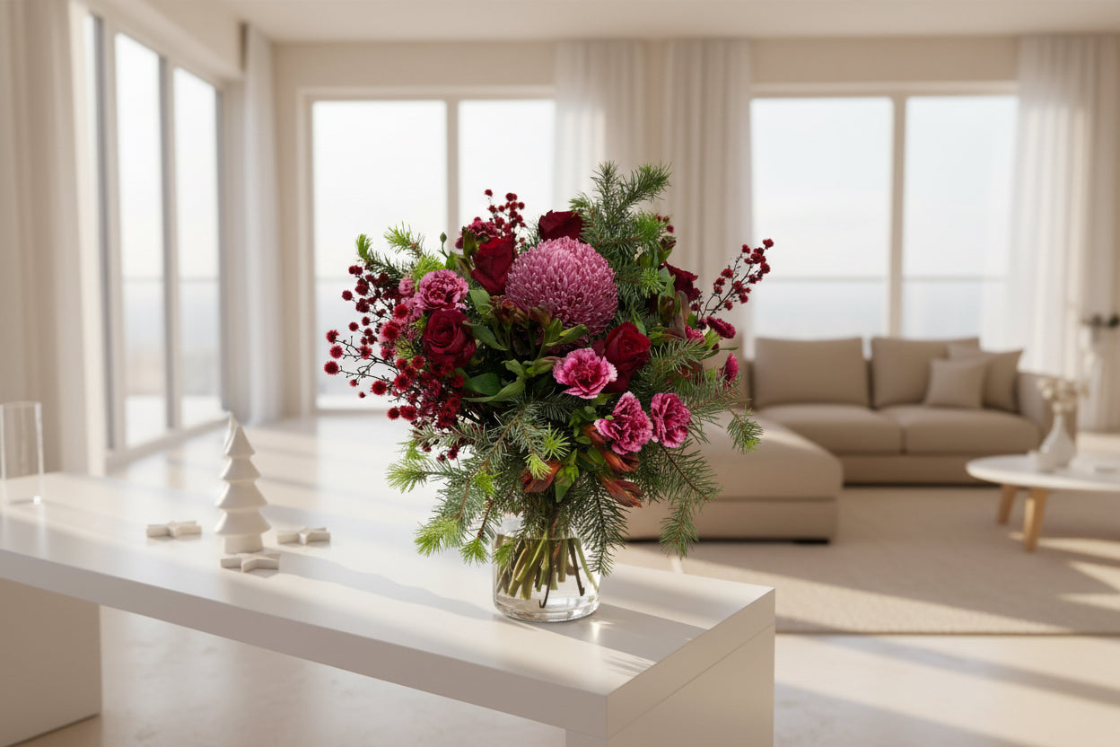 Elegant Christmas bouquet gift by Adam The Flower Man