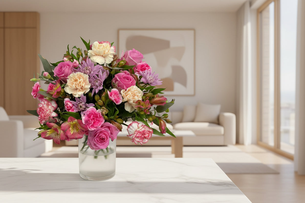 Colourful summer bouquet gift by Adam The Flower Man