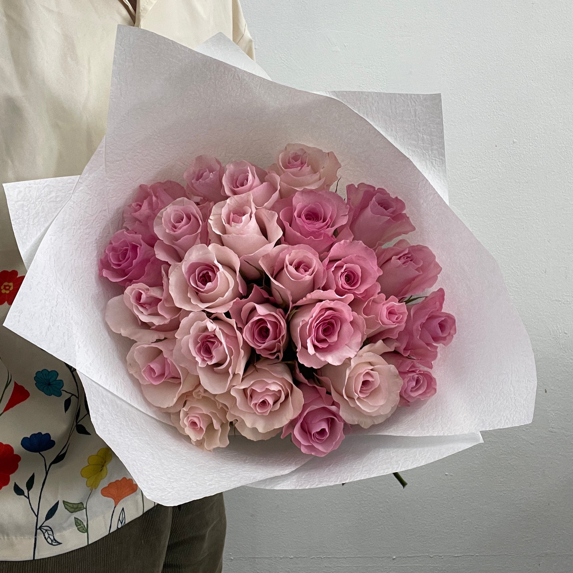 Timeless Pink 60cm pink rose bouquet Valentine’s Day Sandringham florist
