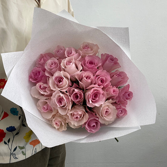 Timeless Pink 60cm pink rose bouquet Valentine’s Day Sandringham florist