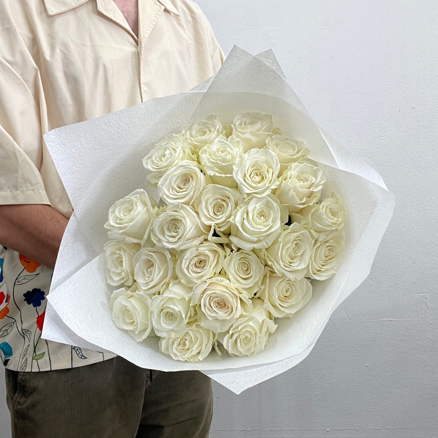 Pure Devotion white rose bouquet by Sandringham florist Melbourne