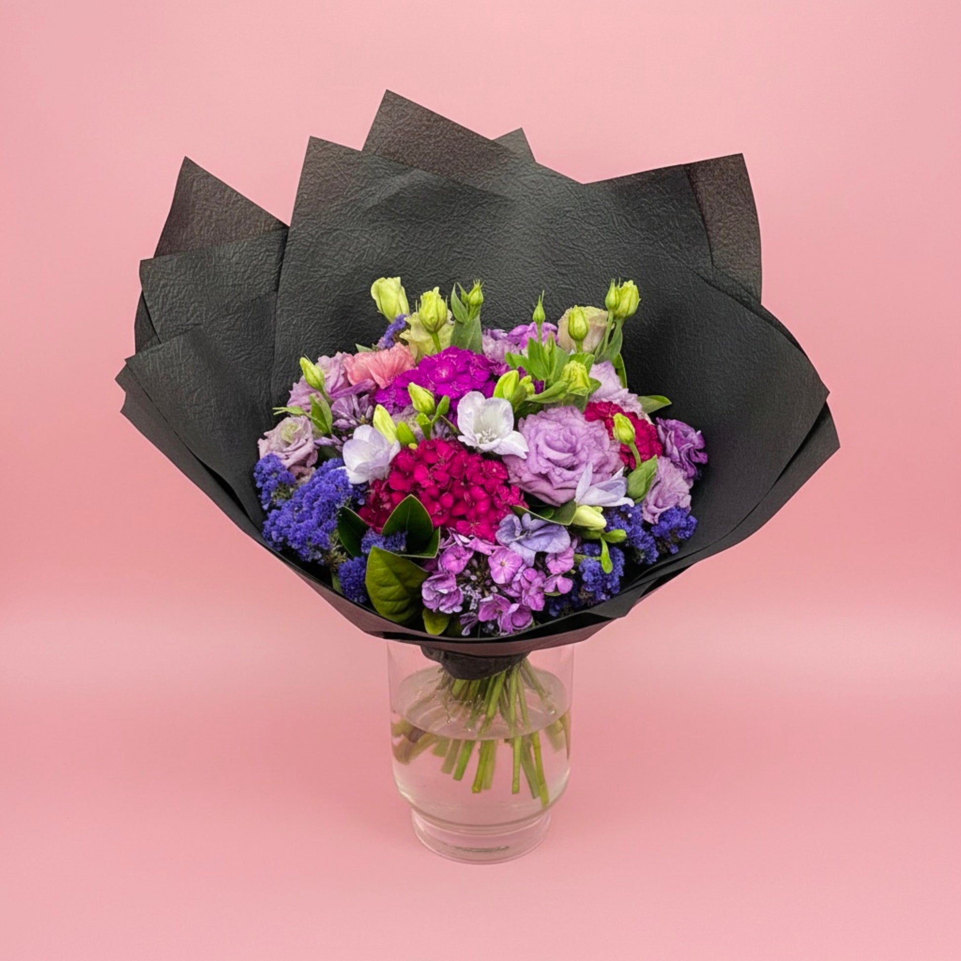 Bright pink summer bouquet hand-crafted in Sandringham
