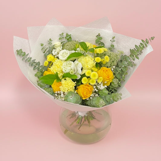 Summer Bright yellow and white bouquet by Sandringham florist Melbourne